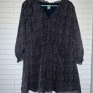 Ambria Spotted Tunic Blouse